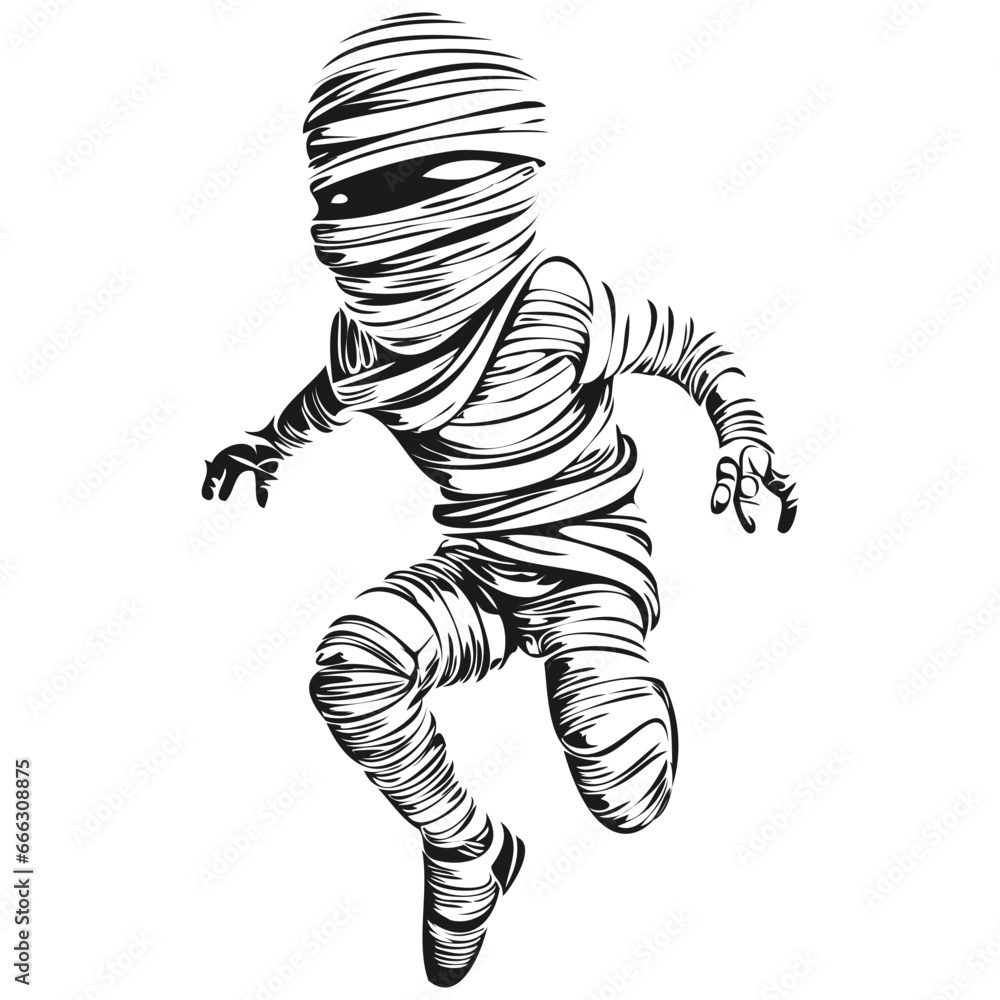 Mummy Curse in Vector for Halloween Creations Mummy Curse in Vector for Halloween Creations