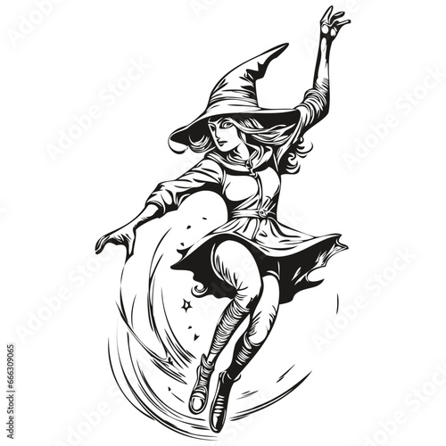 Mysterious Halloween Spellcasting Phenomenon in Ethereal Vector