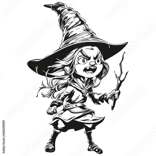 Mysterious Halloween Witch in Vector © Сергей Тарасюк