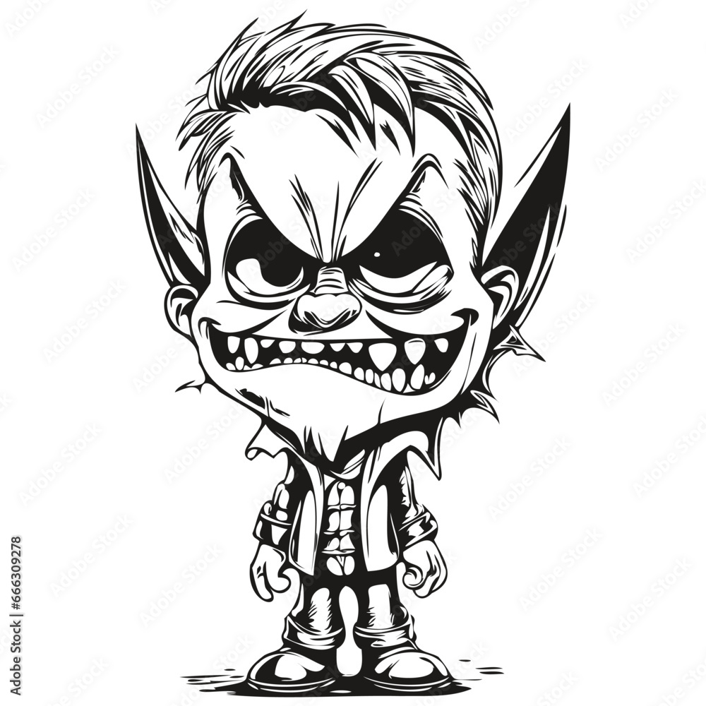 Scary Hand-Drawn Vampiric Haunting Scary Hand-Drawn Vampiric Haunting