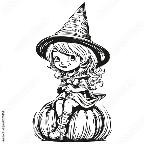 Spooky Monochrome Sorcery Presence isolated black silhouette