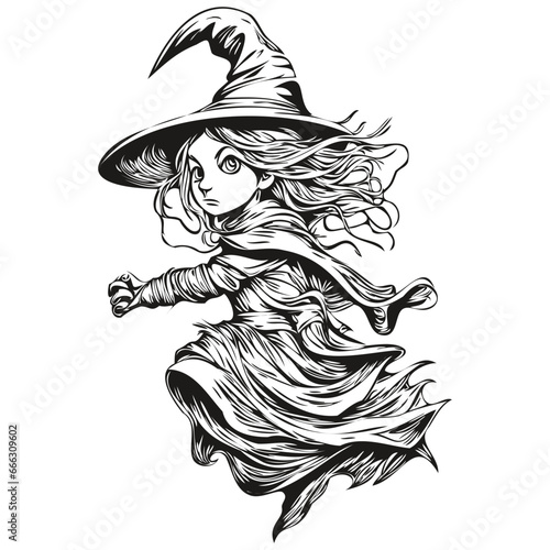Transparent Halloween Image with Enchantress