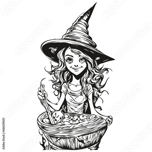 Transparent Halloween Witch for Halloween Image