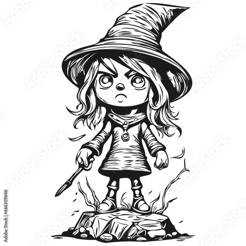 Transparent Halloween Witch for Spooky Image