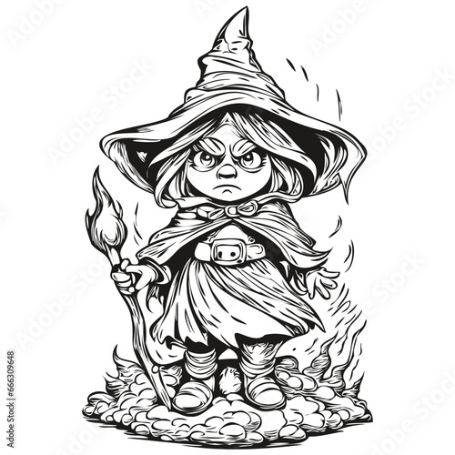 Transparent Halloween Witch Haunting in Vector