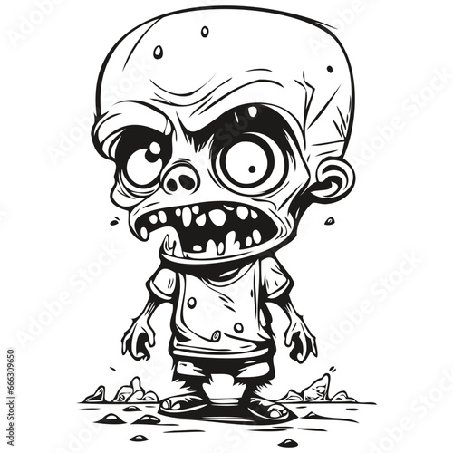 Transparent Hand-Drawn Corpse Figure isolated black silhouette