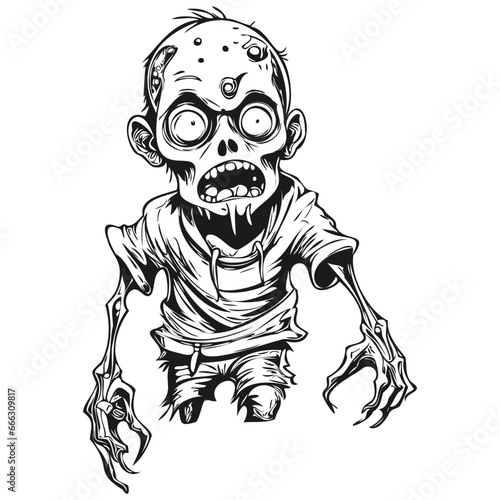 Transparent Image of a Zombie