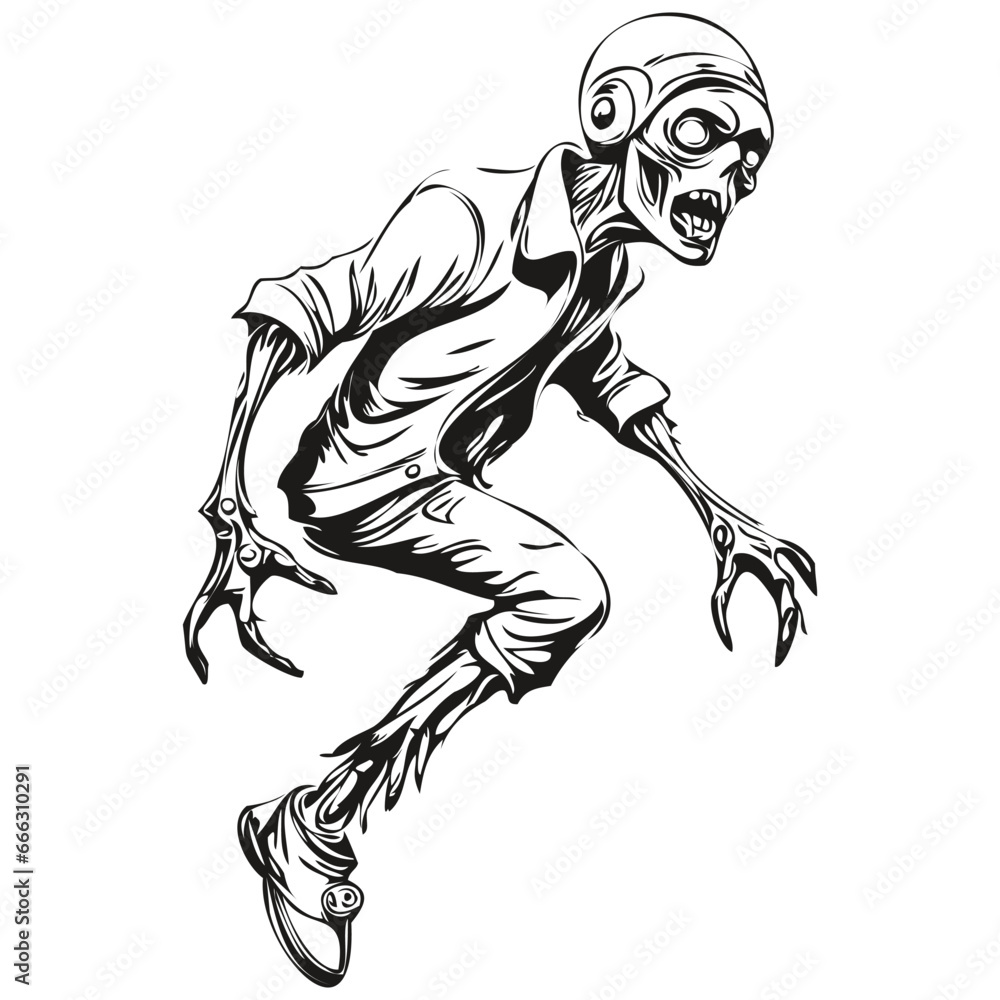 Zombie in Vector for Halloween Image Zombie in Vector for Halloween Image
