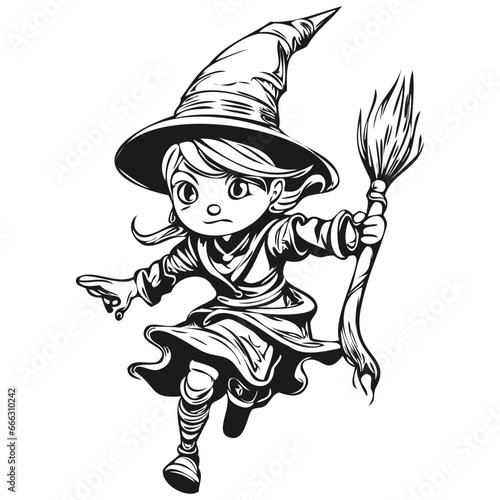 Witchcraft Activity in Vector for Halloween Night
