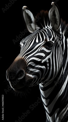 zebra in profile