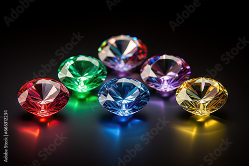 colorful diamonds  generative ai