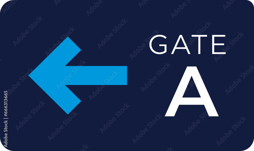Gate Sign Icon Gate Sign Icon
