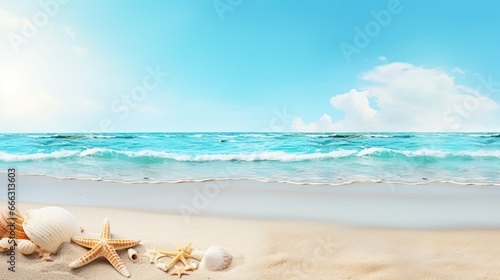 Summer on tropical sea sandy beach