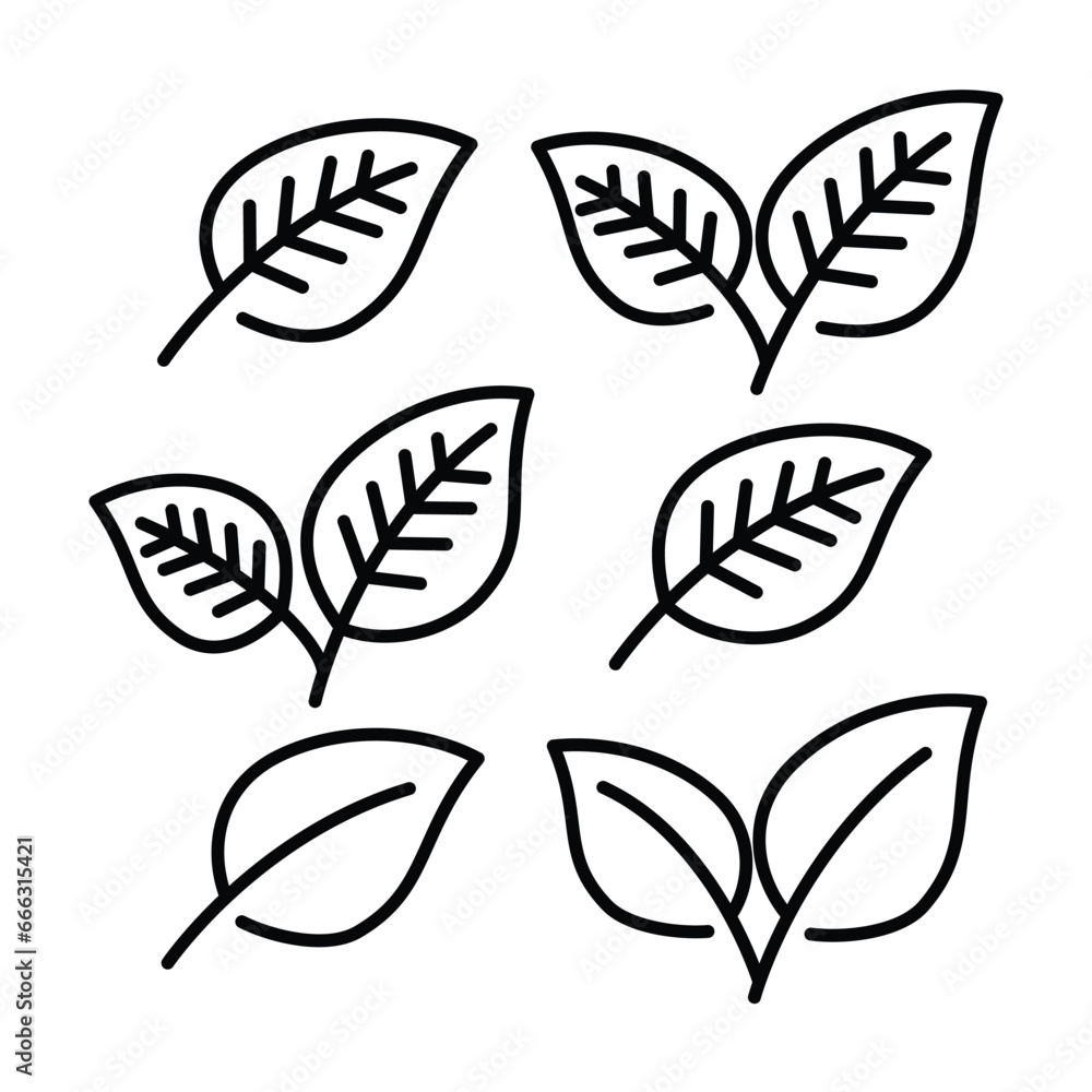 Fototapeta premium Green leaf ecology nature element vector icon. Leaf Icon. green leaf ecology nature element vector. leaf logo for graphic and web design