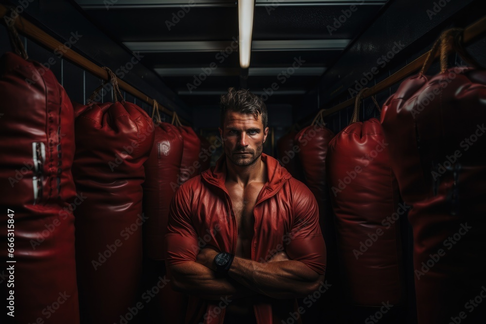 Professional boxer portrait