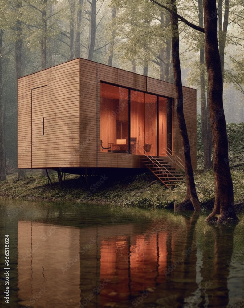 Discover the beauty of a contemporary house embraced by nature. A ...