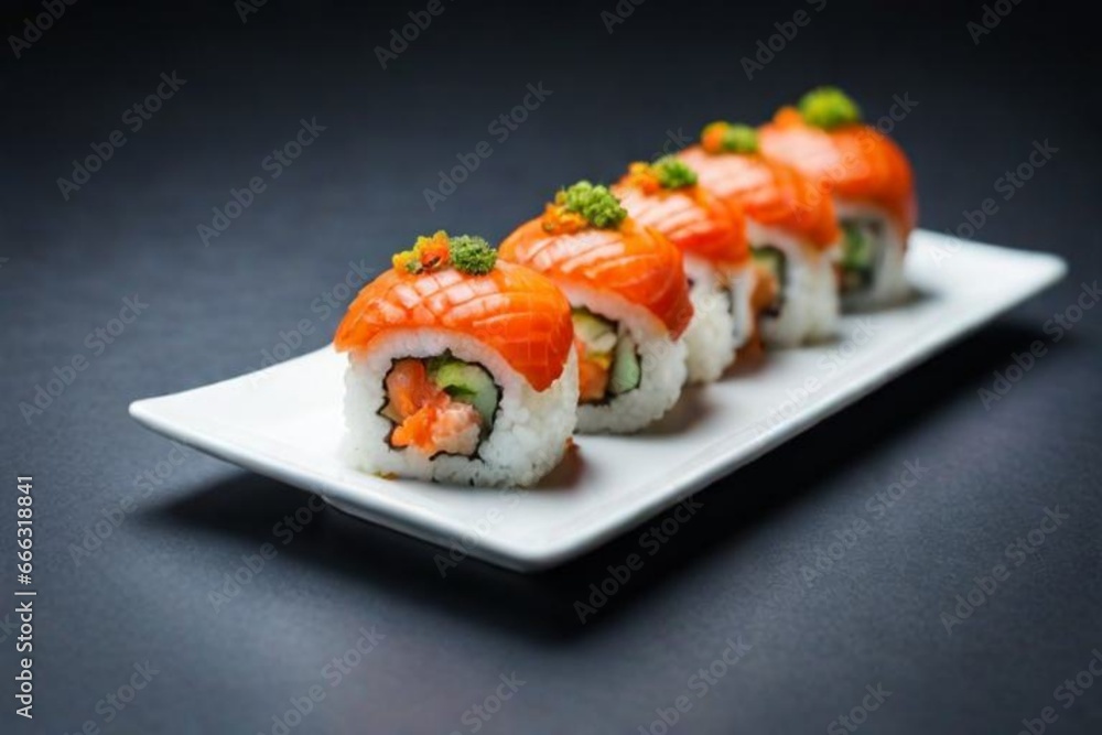 sushi with salmon