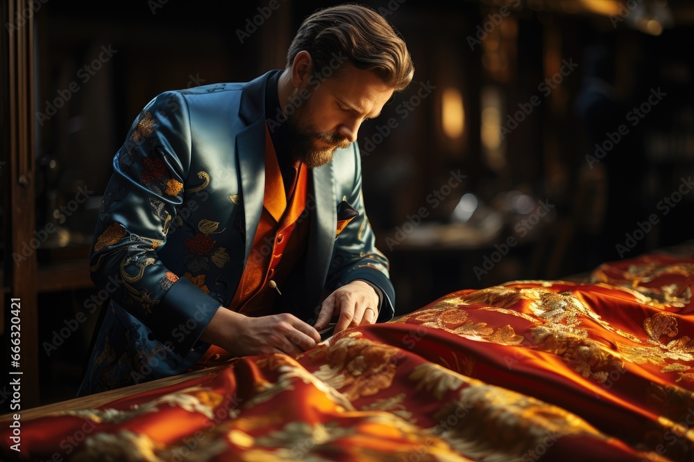 Tailor meticulously restoring a vintage garment