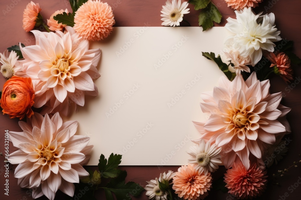 frame of flowers and leaves frame of flowers and leaves