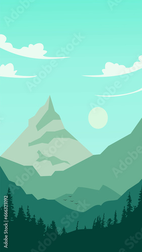 mountain landscape with mountains