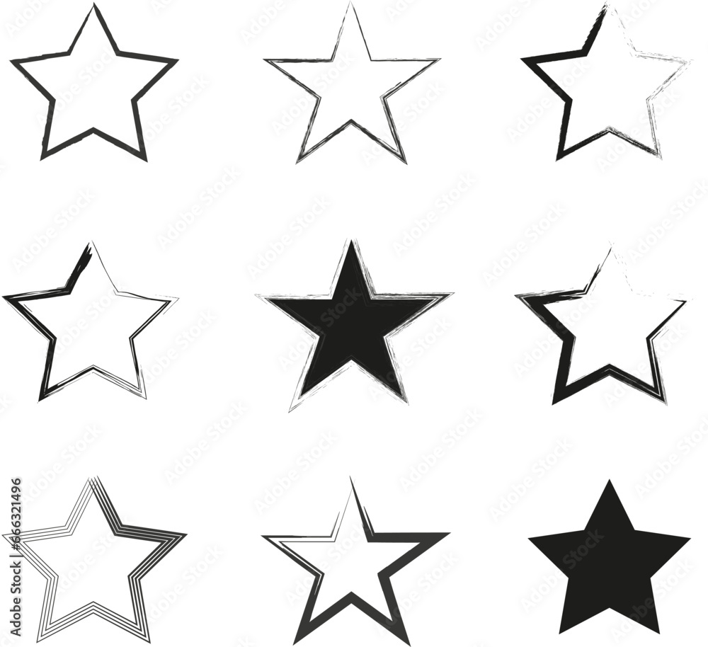 Abstract stars icons set. Vector illustration. EPS 10. Abstract stars icons set. Vector illustration. EPS 10.