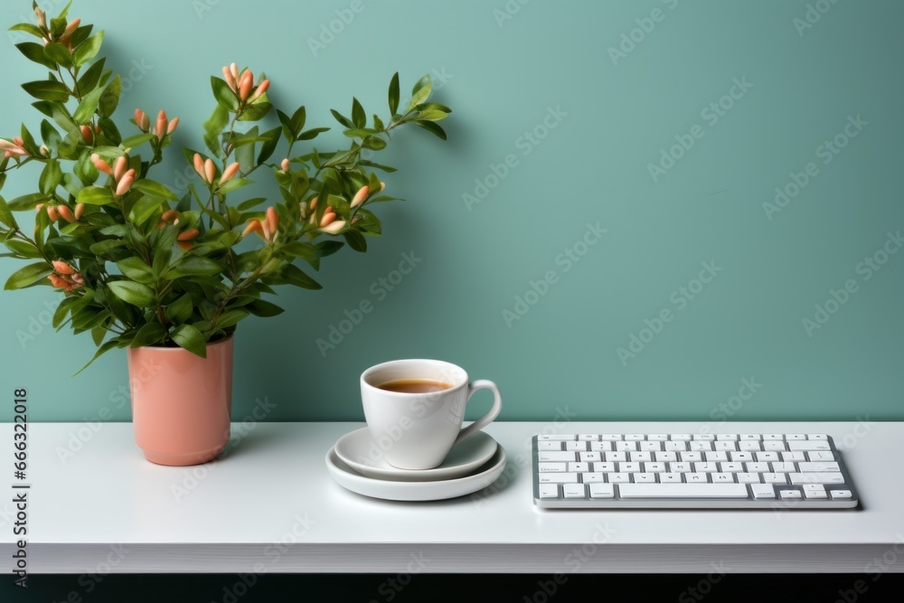 cup of coffee and laptop cup of coffee and laptop