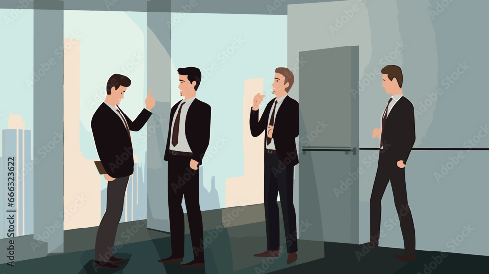 Concept vector illustration of business meeting. Concept vector illustration of business meeting.