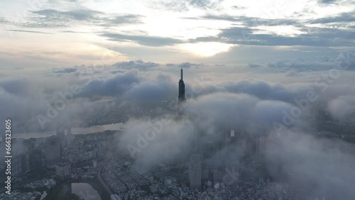 Sunrise in  Ho  Chi Minh City, Viet Nam