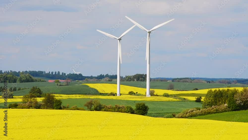 Wind power station, wind turbines, in landscape in Ystad community, Scania, Sweden, Scandinavia, Europe Wind power station, wind turbines, in landscape in Ystad community, Scania, Sweden, Scandinavia, Europe