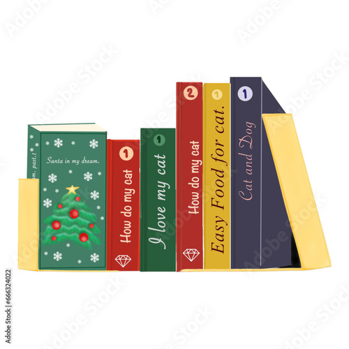 books on a white background
