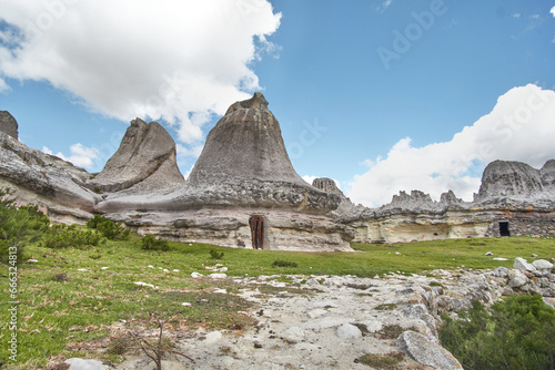 Canvastavla The Smurfs Village or Smurf Houses (Casa de los Pitufos) resembles those mushroom-shaped  houses where a local family live