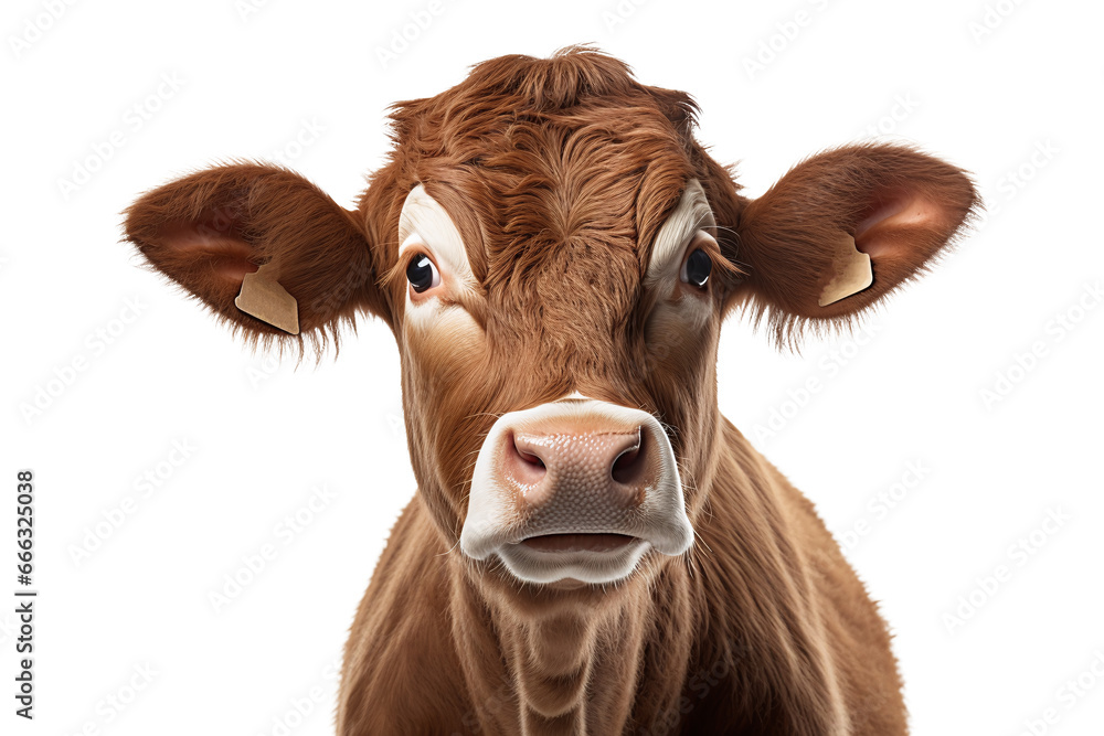 portrait of a cow isolated on white. Png file portrait of a cow isolated on white. Png file