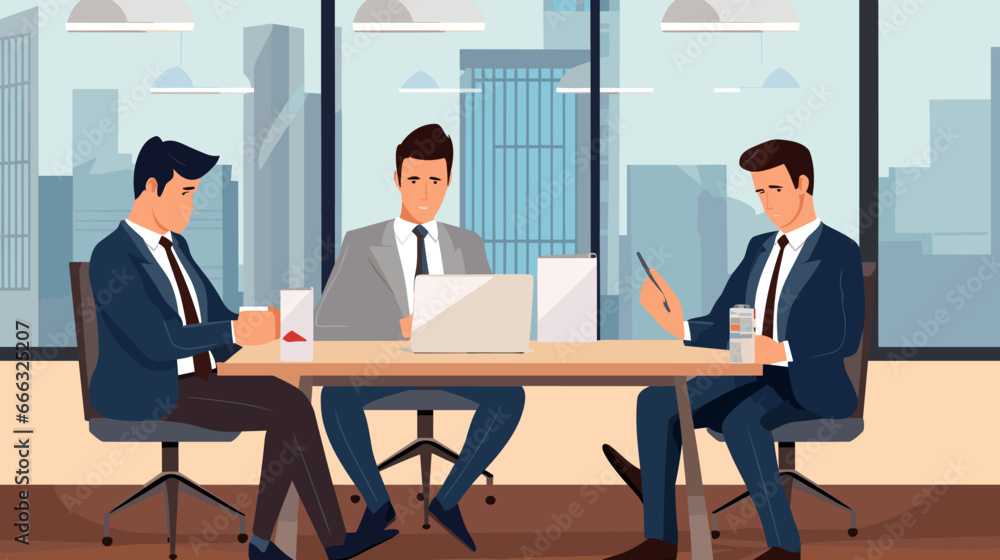 Concept vector illustration of business meeting. Concept vector illustration of business meeting.