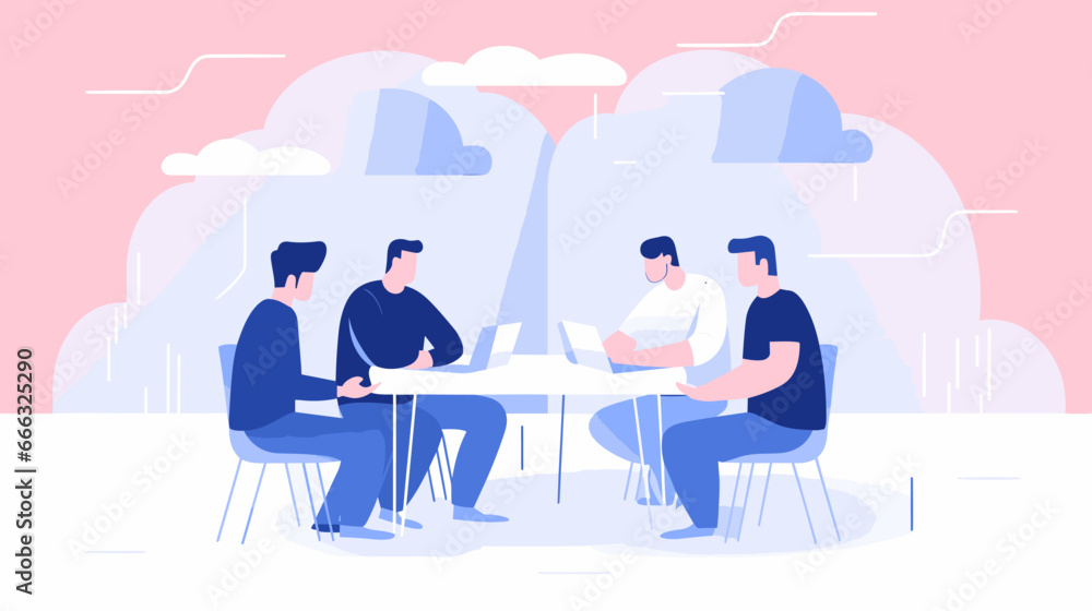 Concept vector illustration of business meeting. Concept vector illustration of business meeting.