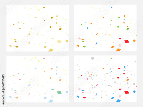 紙吹雪が舞う背景の詰め合わせ