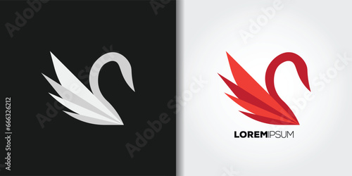 abstract swan logo 