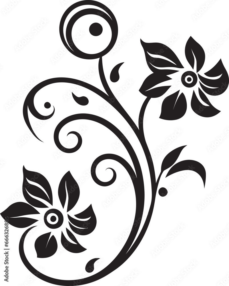 Allure of Dark Petals Floral Intrigue in Black Allure of Dark Petals Floral Intrigue in Black