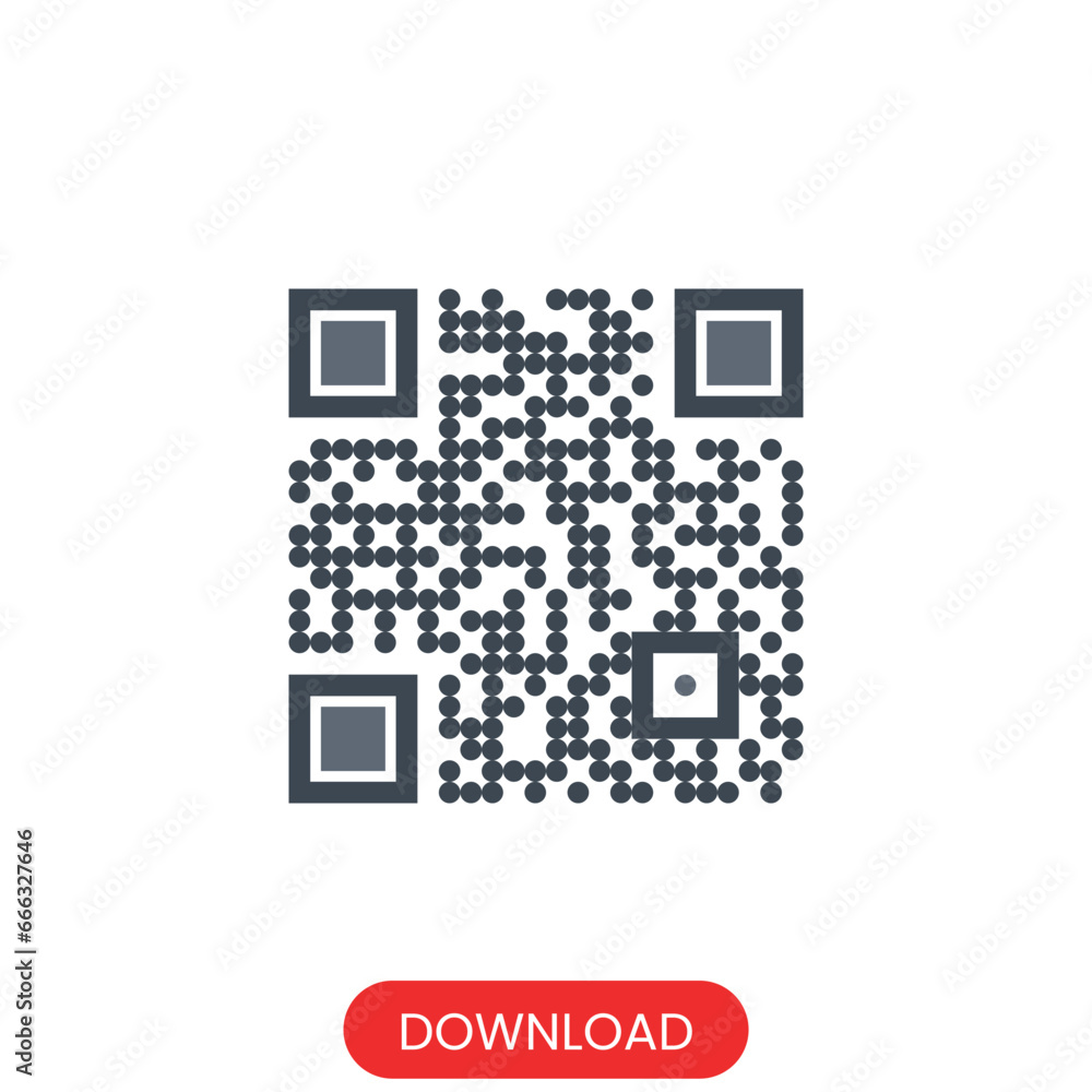 QR Code icon vector isolated white background QR Code icon vector isolated white background