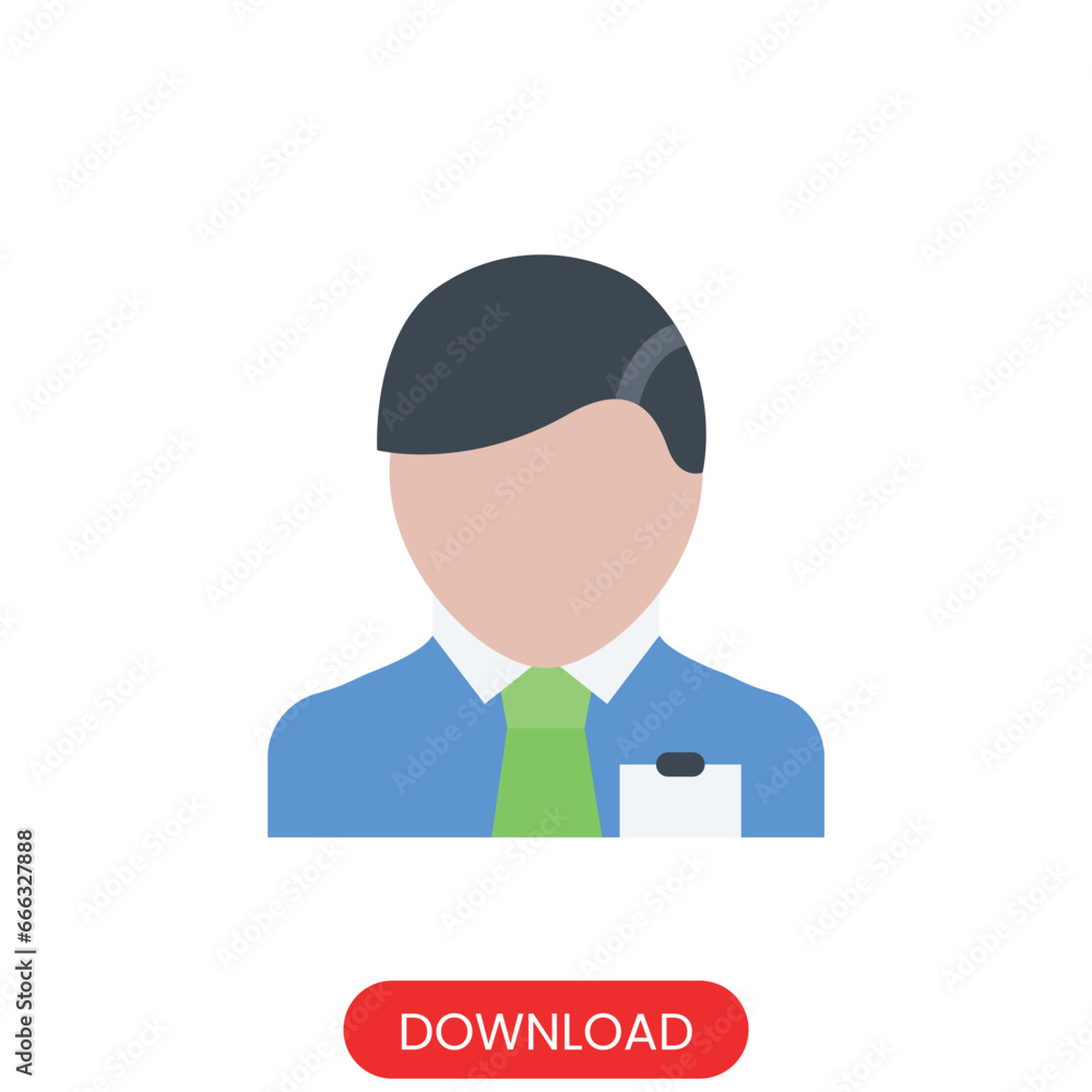 Manager man icon vector isolated white background