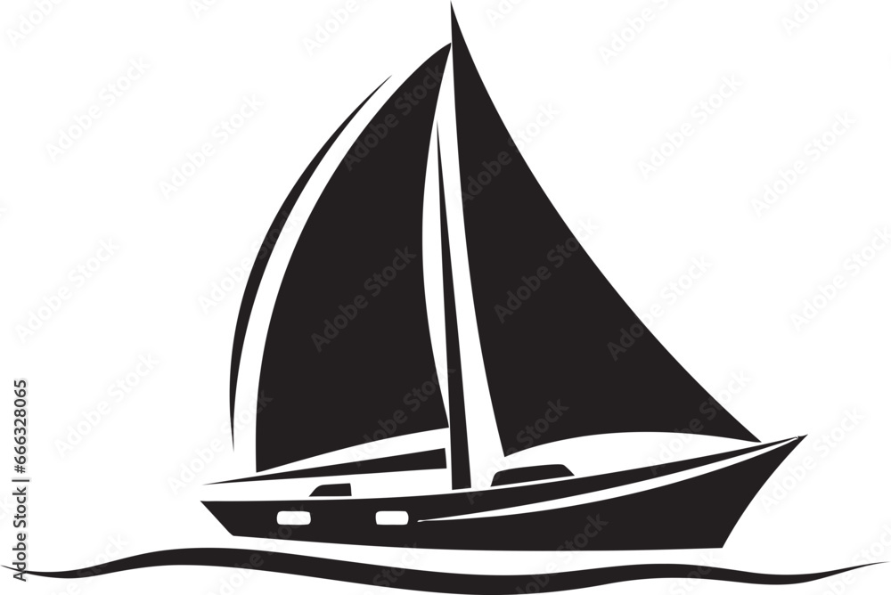 Blackwater Rhythms Vector Maritime Art Nautical Noir Dream Boat Vector Majesty
