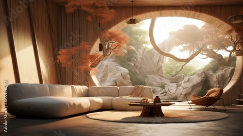 Nature inspired interior finishes generative ai