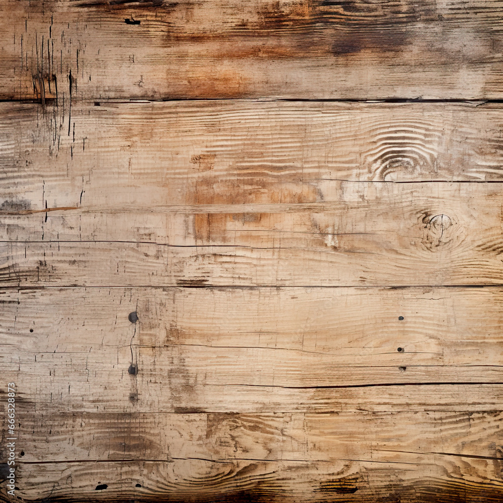 Fototapeta premium Flat wood grain board background that is aged.