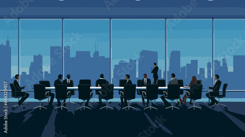 Concept vector illustration of business meeting.