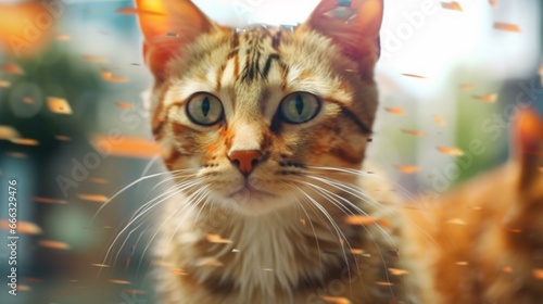 Portrait of Surprised Cats generative ai
