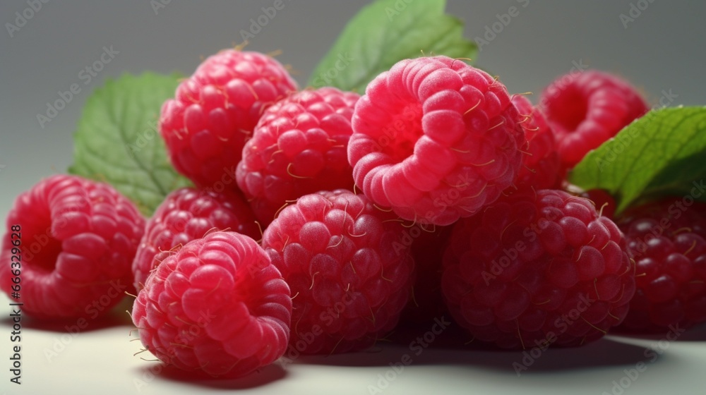 Raspberries UHD 8k generative ai Raspberries UHD 8k generative ai