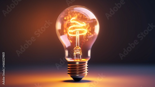 render of a bright lightbulb to indicate a brand new generative ai