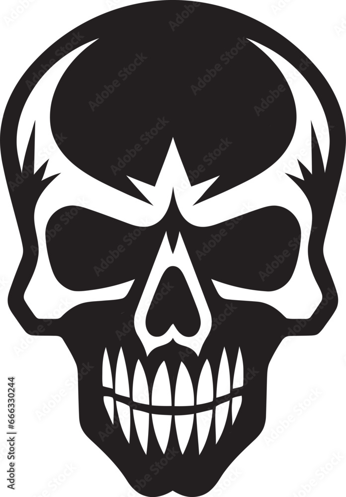 Fototapeta premium Chic Vibe A Stylish Skullhead Art Revolution Slick Serenade Funky Monochrome Skullhead Elegance