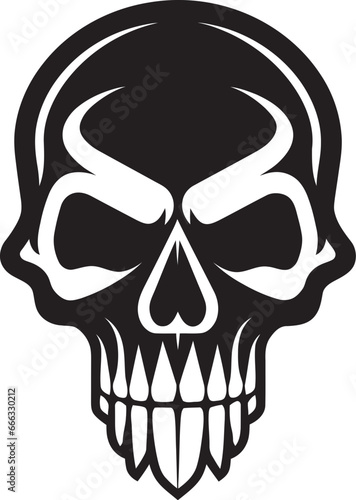 Slick Groove Funky Skullhead in Black Vector Urban Swagger Chic Skullhead Artistry in Monochrome