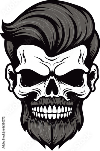 Urban Swagger Chic Attitude in Skullhead Revolution Slick and Stylish Groovy Monochrome Skullhead Art