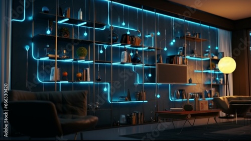 smart home electric line decoration generative ai © Abonti